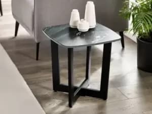 Julian Bowen Olympus Black Marble Effect Lamp Table