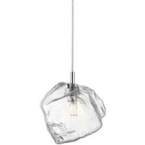 Zumaline Lighting - Zumaline Rock Pendant Ceiling Light, Chrome, Glass, 1x G9