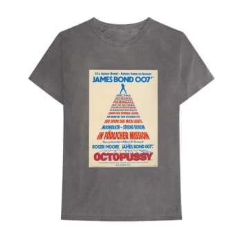 James Bond 007 - Octopussy German Poster Unisex Large T-Shirt - Grey
