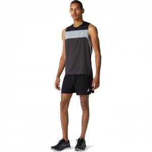 Asics Race Singlet Running Vest - Grey/Black