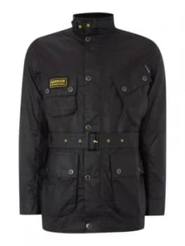 Mens Barbour Slim International Wax Jacket Black