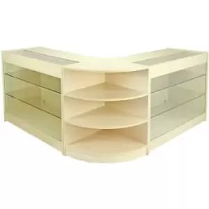 MonsterShop Pulsar Shop Counter Cabinets & Retail Display Glass - Maple