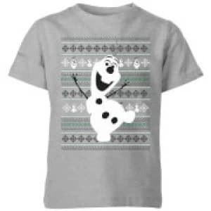Disney Frozen Olaf Dancing Kids Christmas T-Shirt - Grey - 11-12 Years