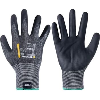 Cut Resistant Gloves, Nitrile Coated, Black, Size 10 - Ejendals