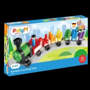 PolyM Rainbow Counting Train Construction Set