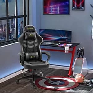 Vinsetto Racing Gaming Chair with Lumbar Support, Headrest, Gamer Office Chair, Black Grey