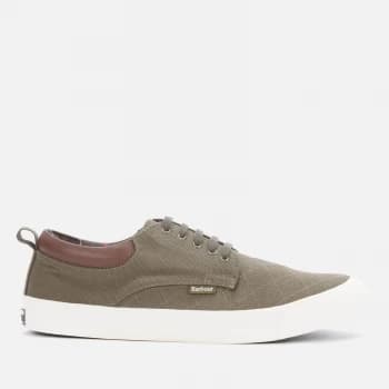 Barbour Mens Cromwell Quilted Trainers - Olive - UK 10