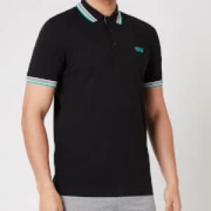 Hugo Boss Athleisure Paddy Pique Polo Shirt Black/Green Size M Men