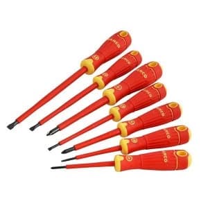 BAHCOFIT Insulated Screwdriver Set, 7 Piece SL/PZ