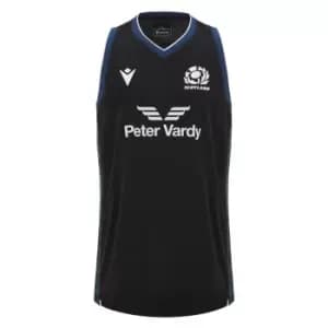 Macron Scotland Rugby 6 Nations Basketball Singlet 2023 2024 Adults - Black