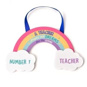 Cheerfull Rainbow Teacher Plaque