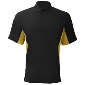 GamegearA Mens Track Pique Short Sleeve Polo Shirt Top (2XL) (Black/Gold/White)