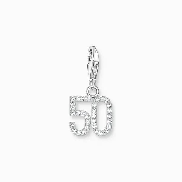 Thomas Sabo Charm Club Charmista Sterling Silver Zirconia Number 50 Ch