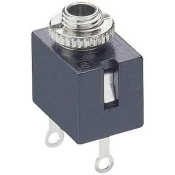 2.5mm audio jack Socket vertical vertical Number of pins 2 Mono Black Lumberg KLB 1