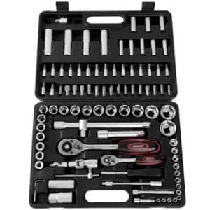 Tool Set 94Pcs Chrome-Vanadium Steel inkl. Work Gloves