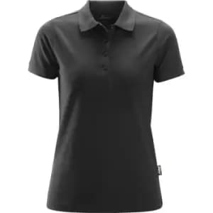 Snickers Workwear Snickers Womens Polo Shirt in Black, Size Medium Polyester/Cotton