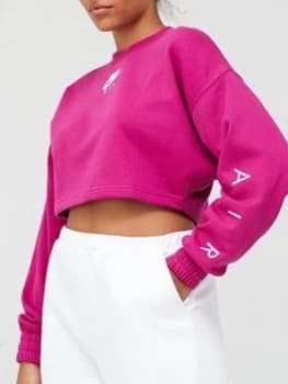 Nike NSW Air Cropped Sweatshirt - Cerise , Cerise, Size L, Women