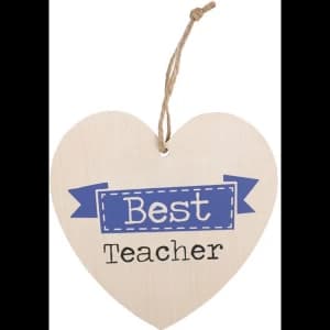 Best Teacher Hanging Heart Sign