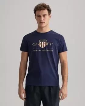 GANT Men Archive Shield T-Shirt (XXL) Blue
