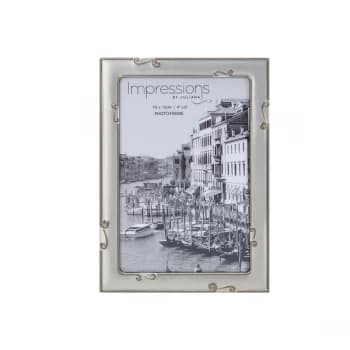 4" x 6" - IMPRESSIONS Aluminium Photo Frame Pewter Finish