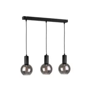 Supra Bar Pendant Ceiling Light Black, 60cm, 3x E27