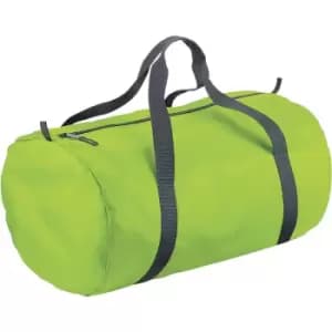 Packaway Barrel Bag / Duffle Water Resistant Travel Bag (32 Litres) (Pack of 2) (One Size) (lime Green) - Bagbase