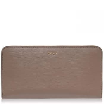 DKNY Sutton Large Zip Around Purse - MUSHROOM MUR