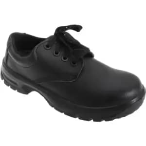 Dennys Comfort Grip Lace Up Safety Shoes (37) (Black) - Black