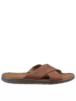 Hush Puppies Nile Cross Over Sandal, Brown, Size 10, Men