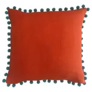 Mardi Gras Pom-Pom Cushion Orange