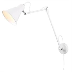 Adjustable 1 Light Indoor Large Wall Light Chrome, White, E27