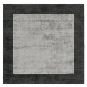 Asiatic Border Square Rug - 160 x 160cm - Silver