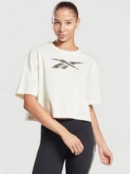 Reebok Graphic Animal Print T-Shirt - White Size M Women