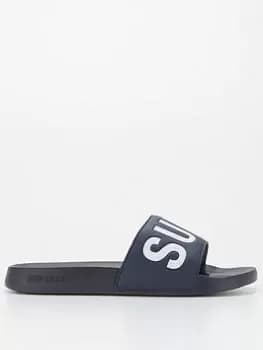Superdry Code Pool Slide - Navy/White Size M Men