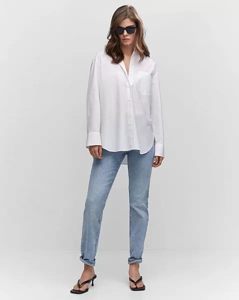 Mango Oversized Cotton Shirt