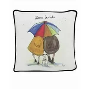 Sam Toft Warm Inside Feather Filled Cushion (One Size) (White) - White