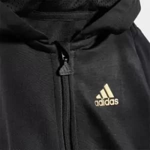 adidas Future Icons Shiny Allover Print Jogger Set - Black