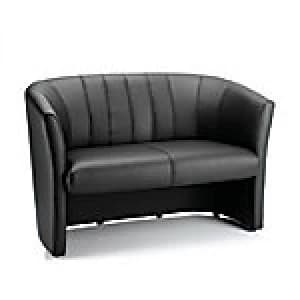 Reception Seating Neo Twin Tub Black Leather