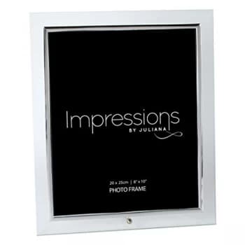 8" x 10" - Glass Photo Frame Silver Colour Insert