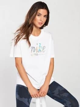 Nike Sportswear Metallic Top White Size M Women