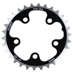 ETC Chainring Alloy CNC 110mm 5 Bolt 50 Teeth Silver/Black