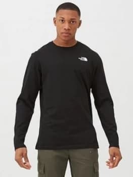 The North Face Long Sleeve Red Box T-Shirt - Black/Red