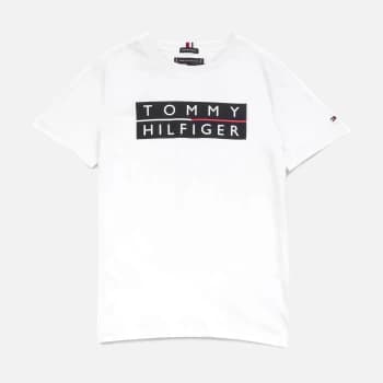 Tommy Hilfiger Boys' Logo T-Shirt - White - 10 Years