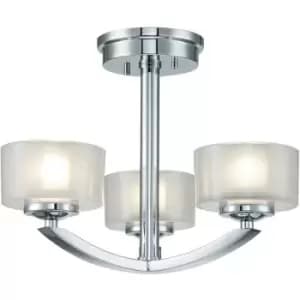 Elstead Lighting - Elstead Hinkley Meridian Multi Arm Semi Flush Ceiling Lamp Polished Chrome, IP44