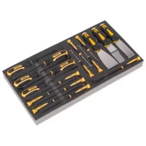 Siegen S01136 Tool Tray with Hook & Scraper Set 18pc