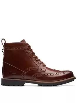 Clarks Westcombelimit Boots - Brown, Brown Leather, Size 10, Men