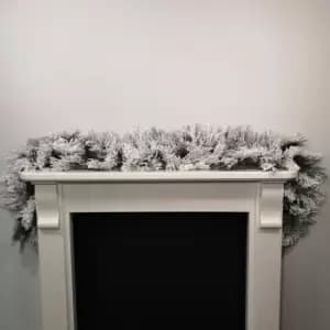 1.8m (6ft) Premier Christmas Snow Flocked & Large Cone Garland
