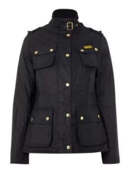 Barbour International Fins wax jacket Black