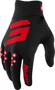 Shot Contact Motocross Gloves, black-red, Size 3XL, black-red, Size 3XL