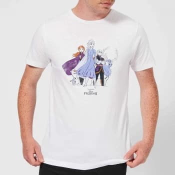 Frozen 2 Group Shot Mens T-Shirt - White - XS